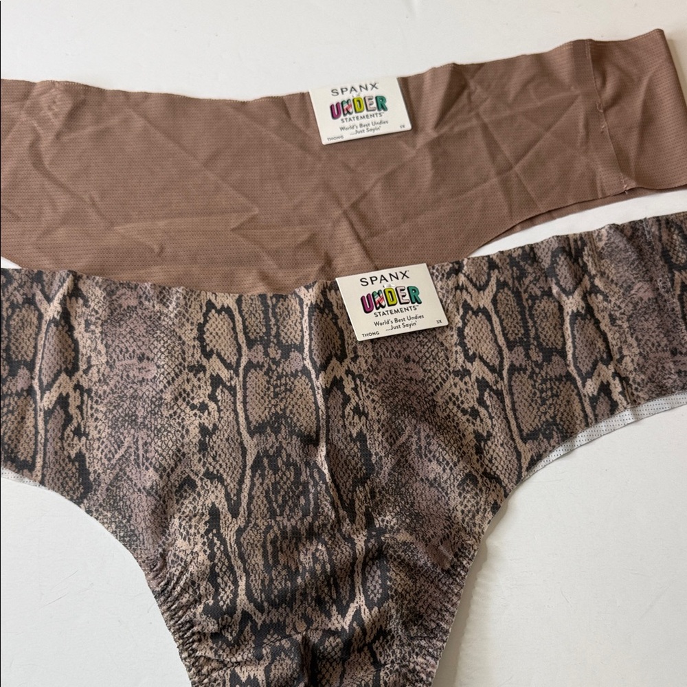 SPANX Understatements Thongs Panties 2 Pairs. Size 3X.